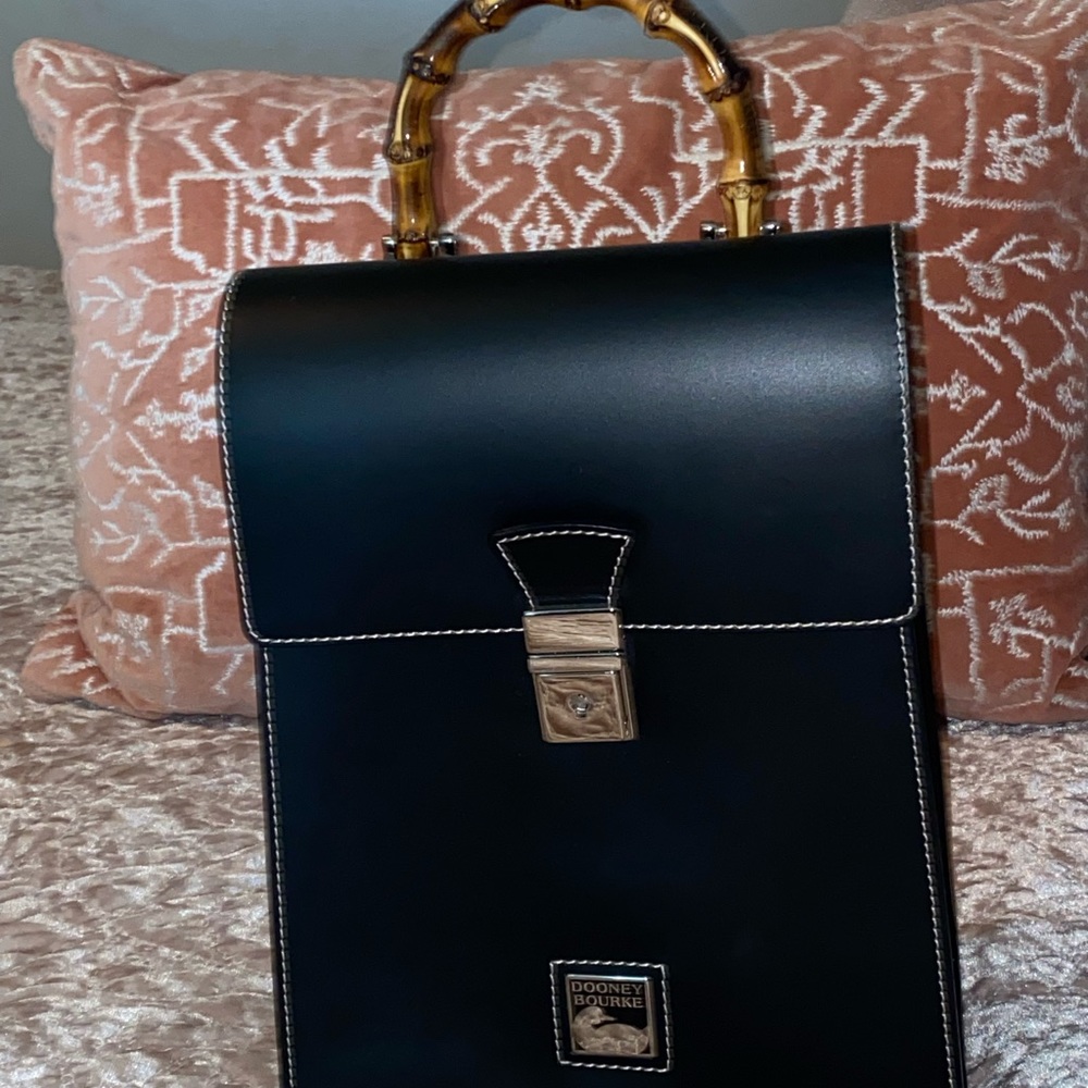 Dooney & Burke Black Leather Back Pack Bag